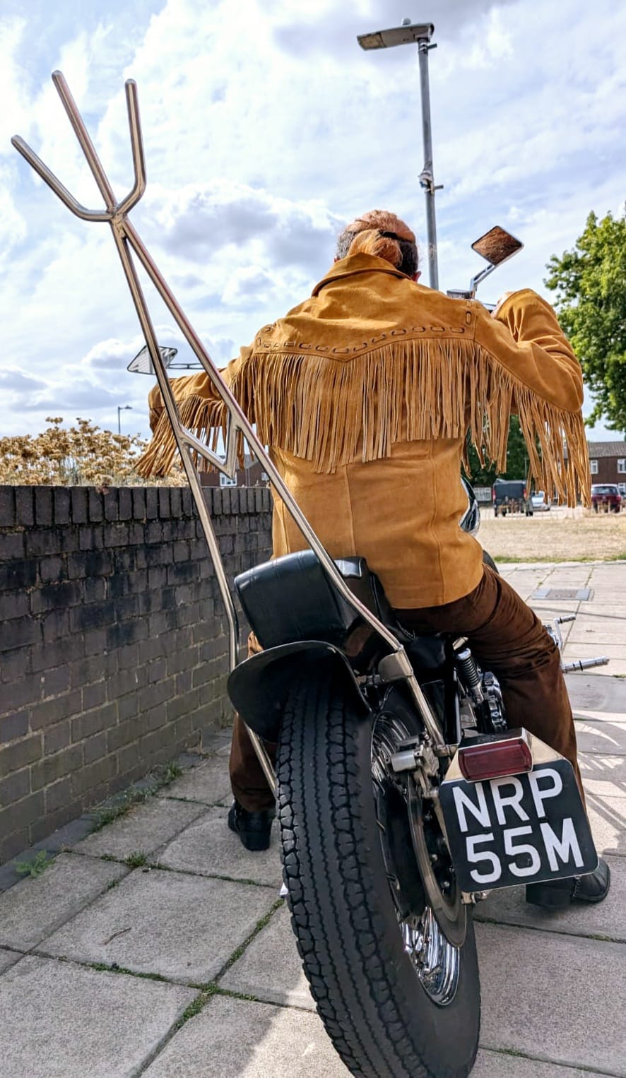 Swedish Choppers Old School Brown Suede Leather Jacket