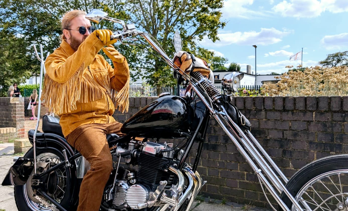Swedish Choppers Old School Brown Suede Leather Jacket