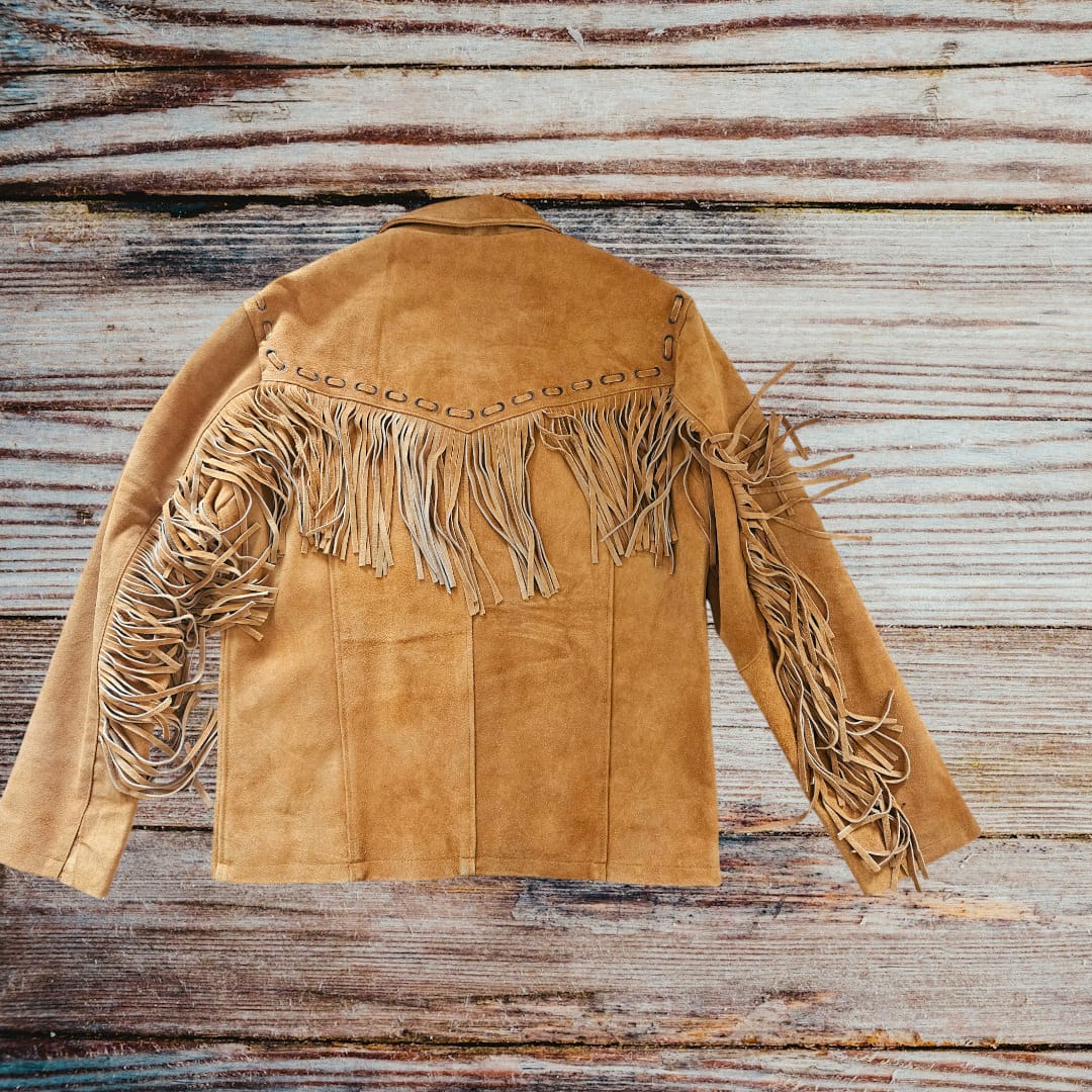 Swedish Choppers Old School Brown Suede Leather Jacket