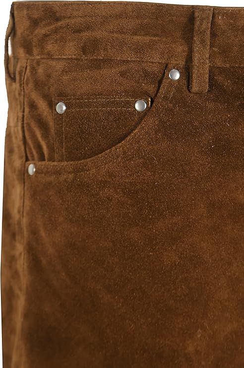 SWEDISH Choppers   Suede Leather Trouser Brown