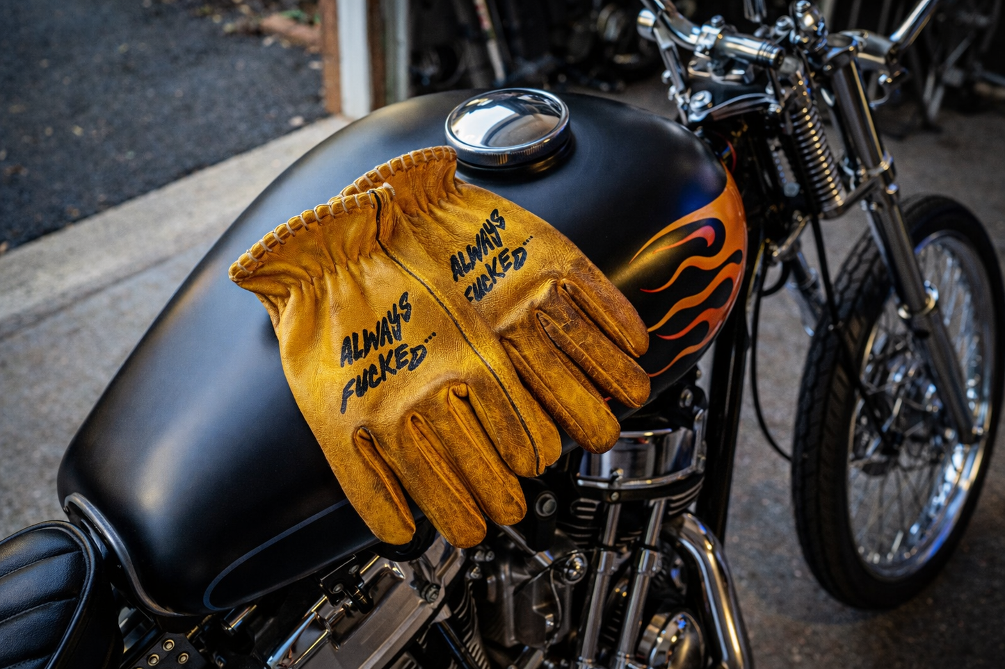 Swedish Choppers leather gloves "lucky"