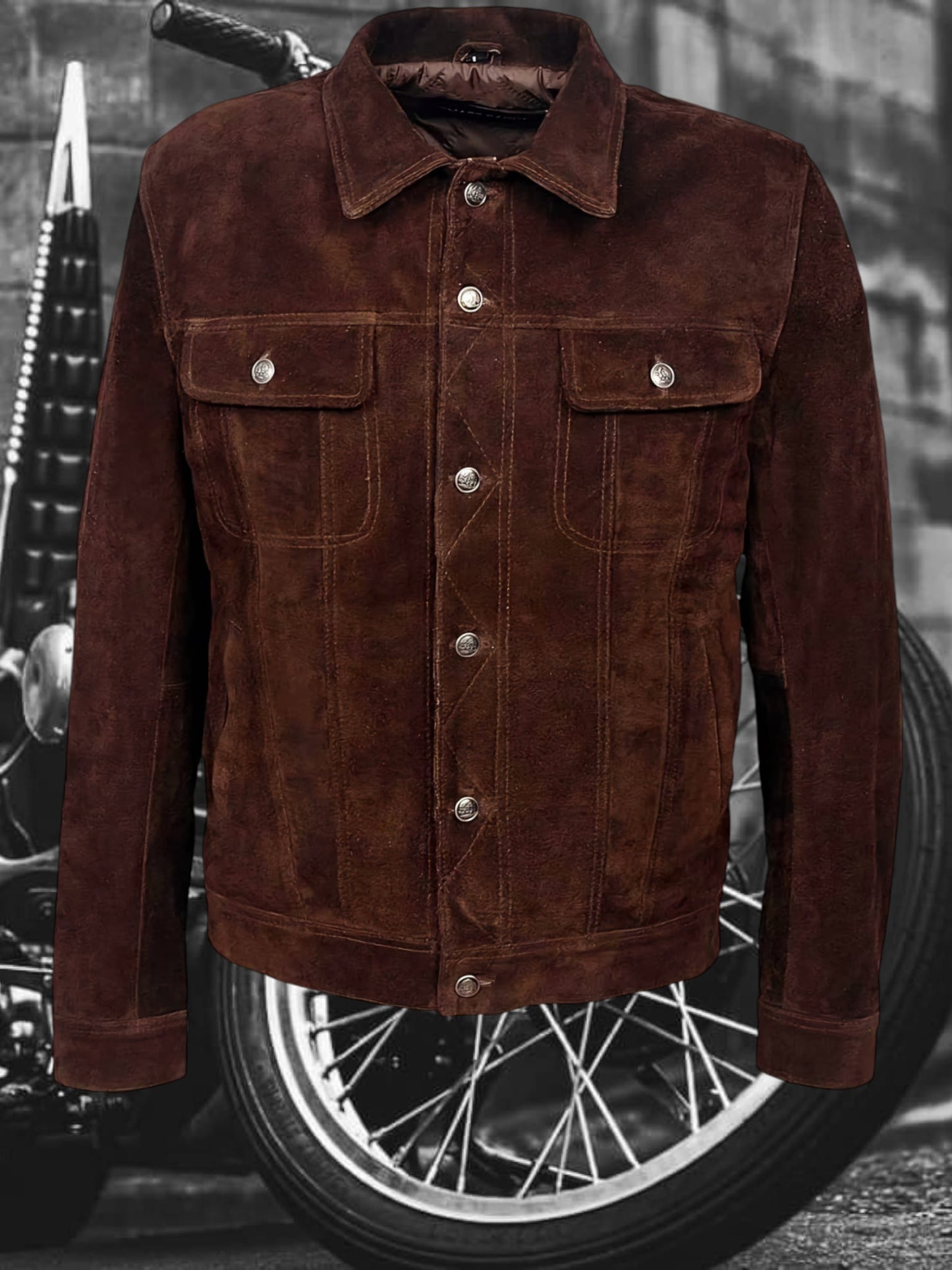 Svarog England  TRUCKER Jacket Brown Suede