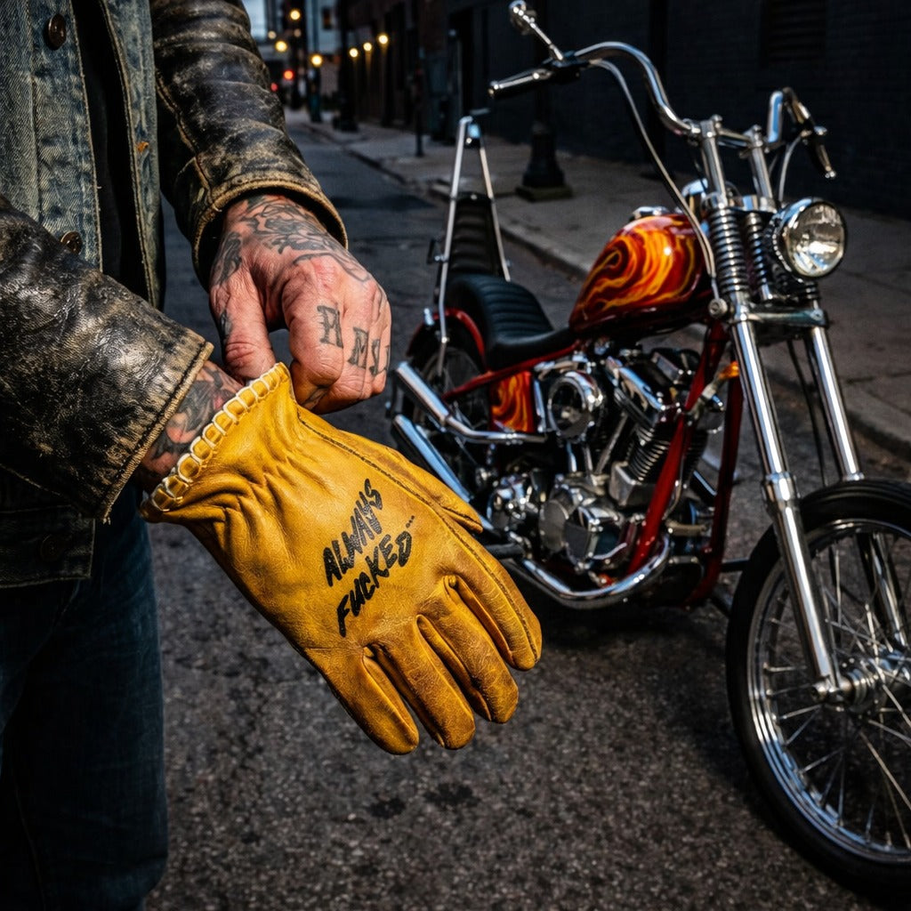 Swedish Choppers leather gloves "lucky"